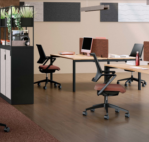 Bureaux Aska Columbia pieds fixes métal