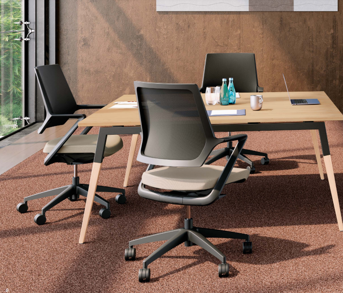 Bureaux Aska Columbia pieds inclinés bois