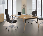 Bureaux Aska Columbia pieds inclinés bois