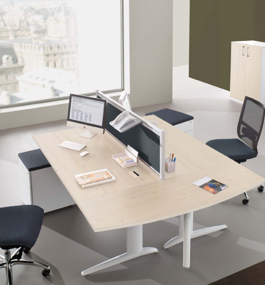 Bureaux Prem's Columbia voile de fond métal
