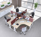 Bureaux Prem's Columbia voile de fond métal avec pieds réglables en hauteur