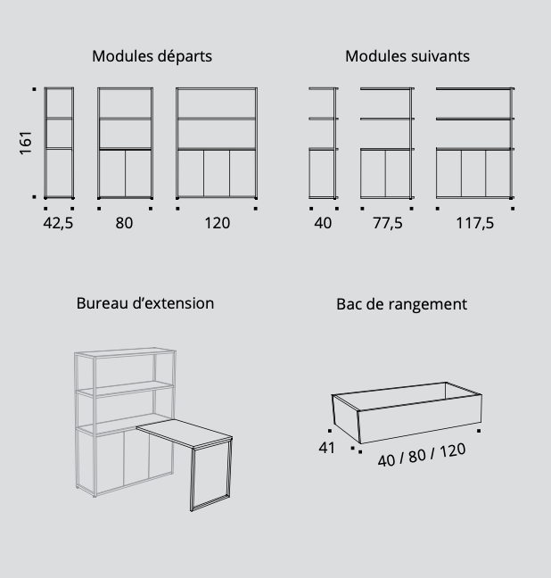 Alto Rangement- Bibliothèque - Buronomic