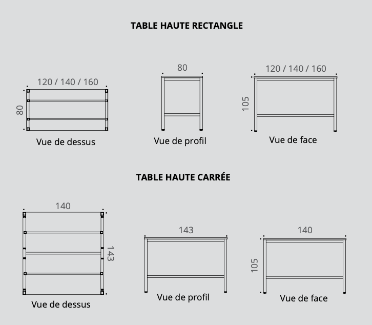 Astrolite - Table haute - Buronomic