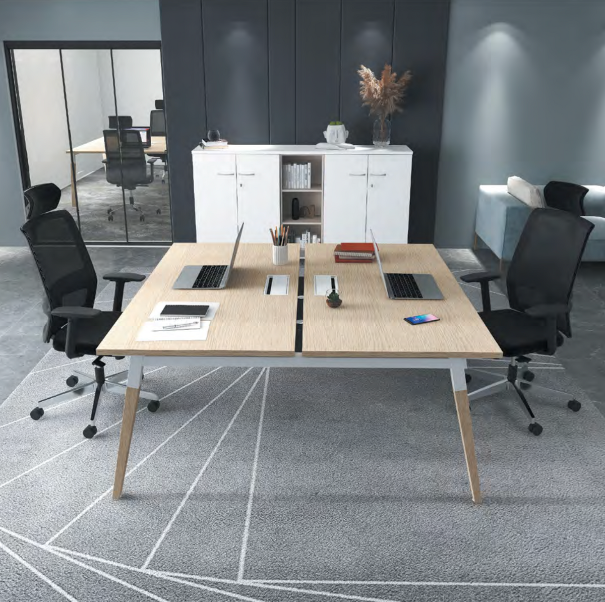 Dialogue - Bureau individuel, multiposte et table de réunion - Buronomic