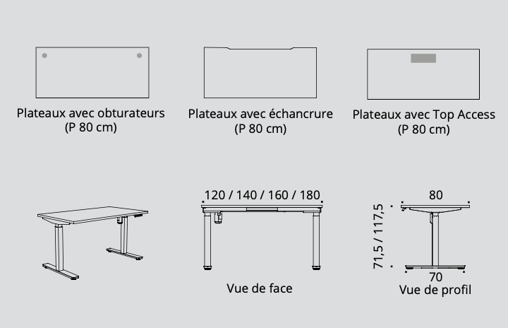Envol One - Bureau à réglage électrique - Buronomic