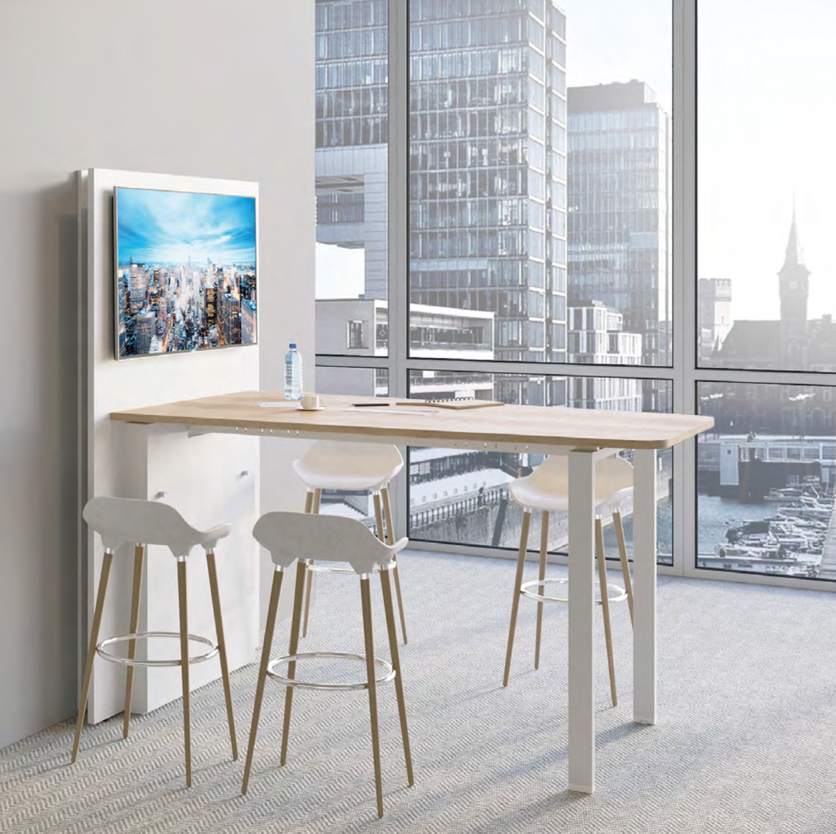 Visio Hub - Table haute - Buronomic