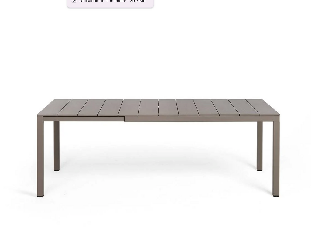 Table Rio Alu 140 Extensible - Nardi