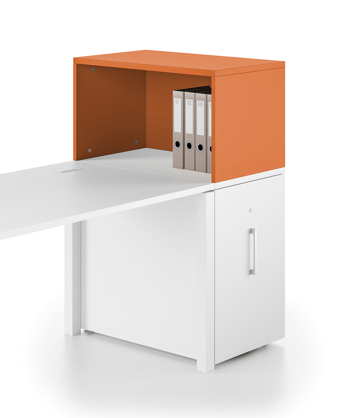 Niche Bois sur Caisson Hauteur Bureau – vue 2