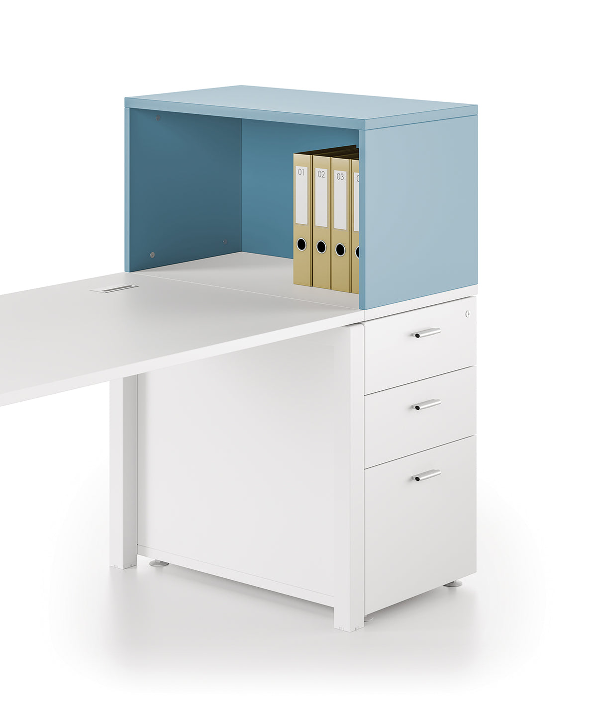 Niche Bois sur Caisson Hauteur Bureau – vue 3