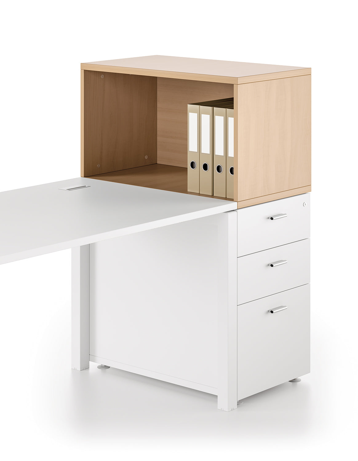 Niche Bois sur Caisson Hauteur Bureau