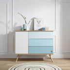 Commode 1 porte et 3 tiroirs SEVENTIES