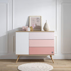 Commode 1 porte et 3 tiroirs SEVENTIES