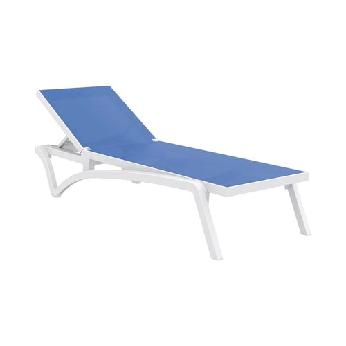 Bain de soleil en résine Pacific inclinable avec roulettes toile synthétique - Stamp