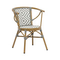Chaise Bridge en aluminium rotin MOSLEY  - Stamp