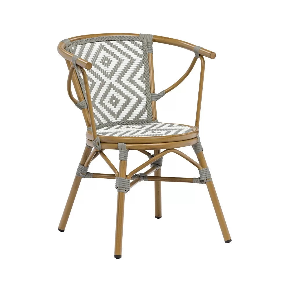 Chaise Bridge en aluminium rotin MOSLEY  - Stamp