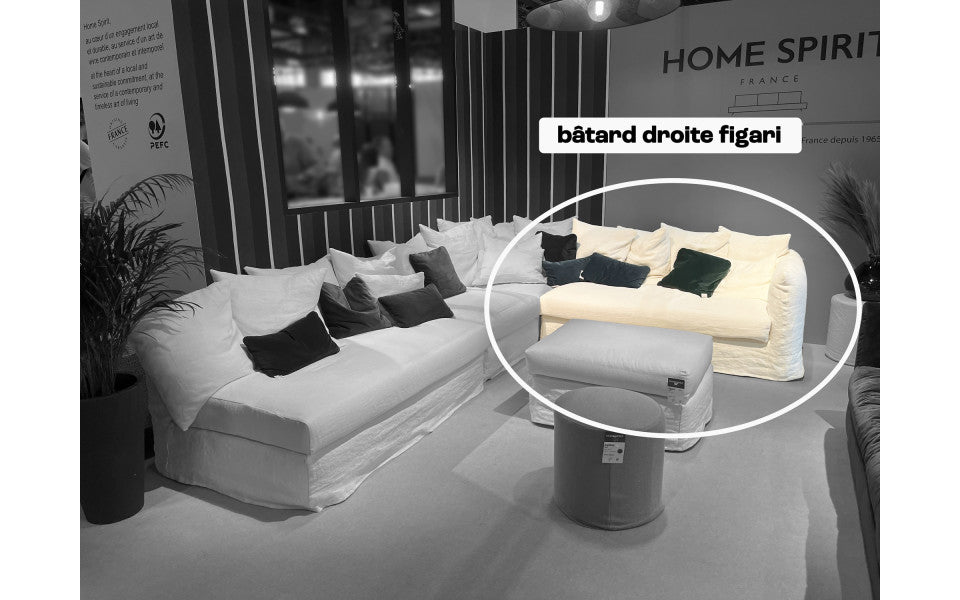 Canapé bâtard 3 places Figari 170 cm G/D - Home Spirit