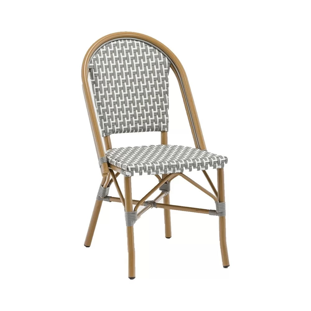 Chaise en aluminium rotin naturel VENITIA GRAPHIC II  - Stamp