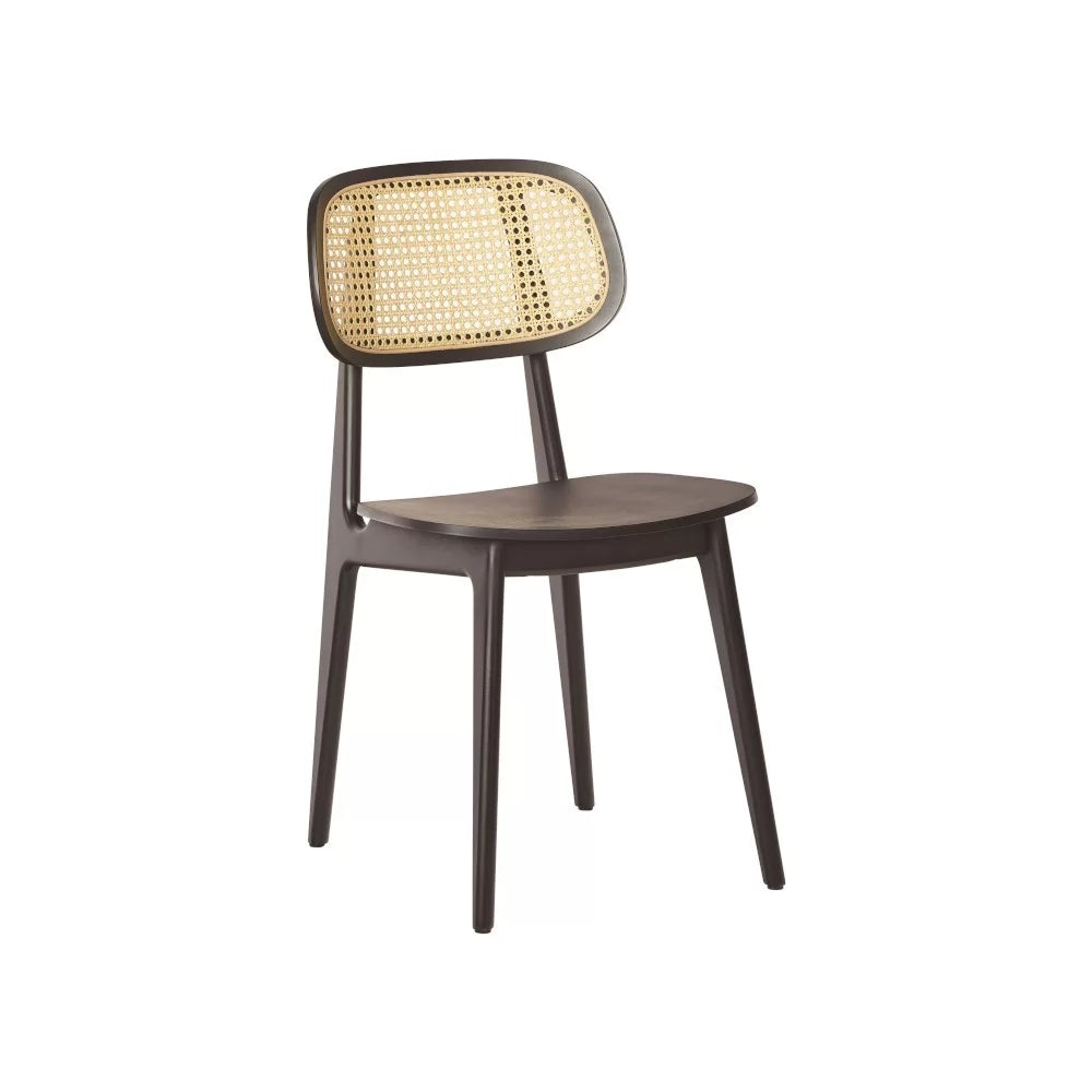 Chaise en bois hêtre massif TRENDY 1 dossier canné  - Stamp