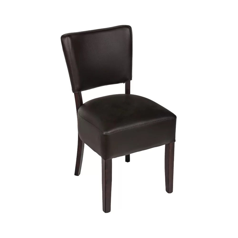 Chaise en bois hêtre massif wengé VIVALDI assise et dossier PVC  - Stamp