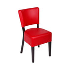 Chaise en bois hêtre massif wengé VIVALDI assise et dossier PVC  - Stamp