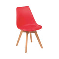 Chaise en bois naturel RIGA coque polypropylène avec assise PVC assortie - Stamp