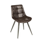Chaise en métal anthracite LOVE assise et dossier capitonnés - Stamp