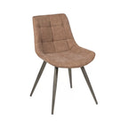 Chaise en métal anthracite LOVE assise et dossier capitonnés - Stamp