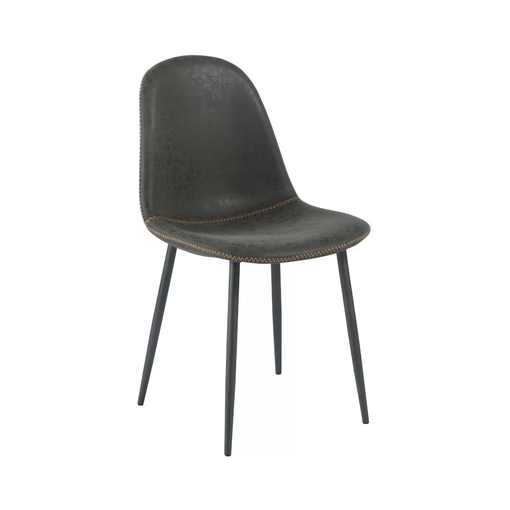 Chaise en métal LOLITA assise et dossier tissu avec surpiqure - Stamp