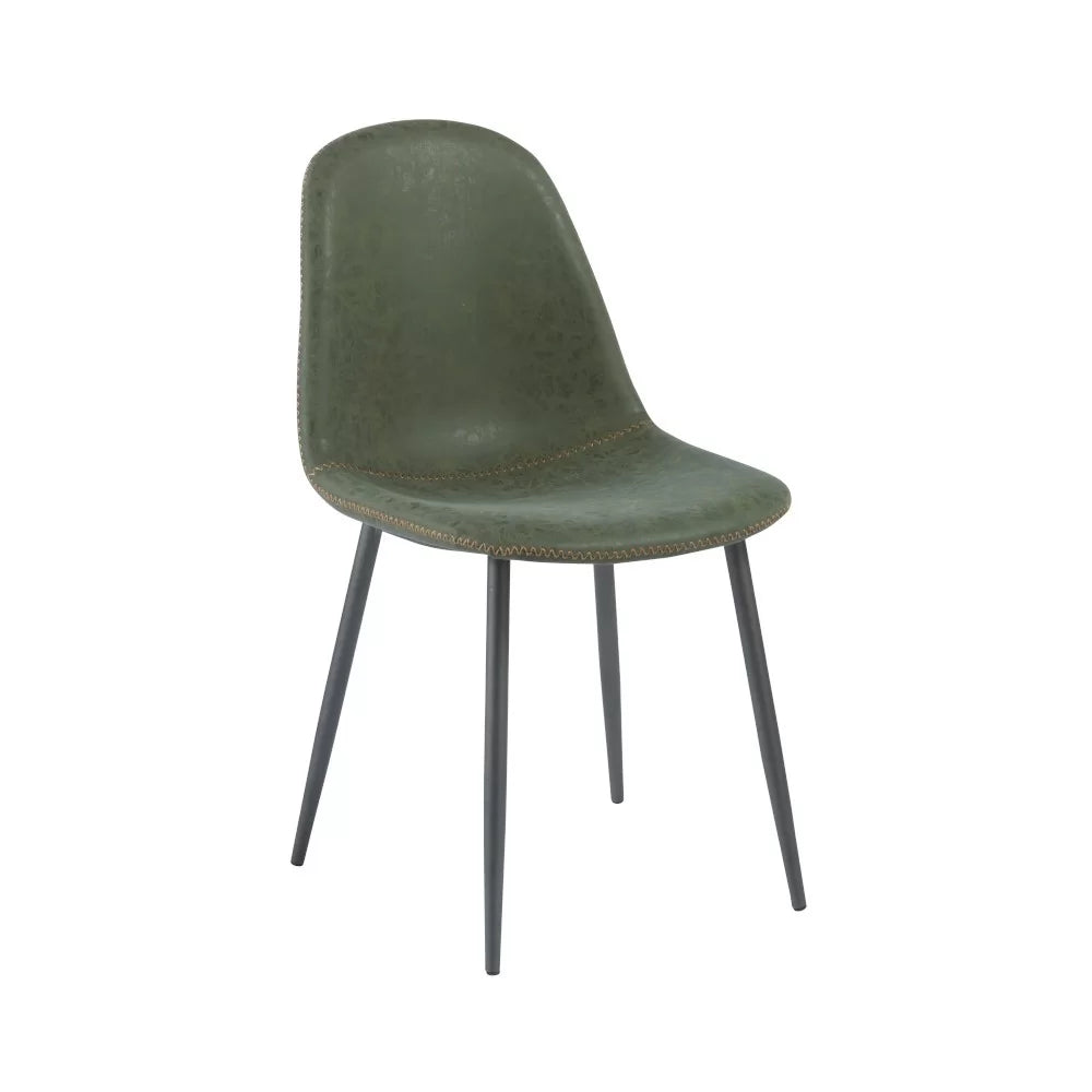 Chaise en métal LOLITA assise et dossier tissu avec surpiqure - Stamp