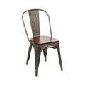 Chaise en métal MILL assise bois - Stamp