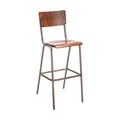 Chaise haute école en métal SUSY assise bois - Stamp