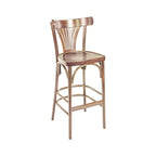 Chaise haute en bois hêtre massif MORZINE II assise bois  - Stamp