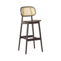Chaise haute en bois hêtre massif TRENDY 1 dossier canné  - Stamp