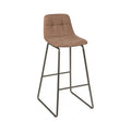 Chaise haute en métal anthracite LOVE assise et dossier capitonnés - Stamp