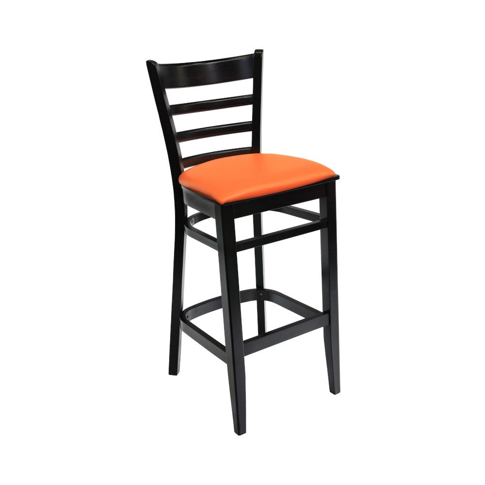 Topaze - chaise haute hêtre massif wengé assise bois ou tapissée dossier à lattes - Stamp