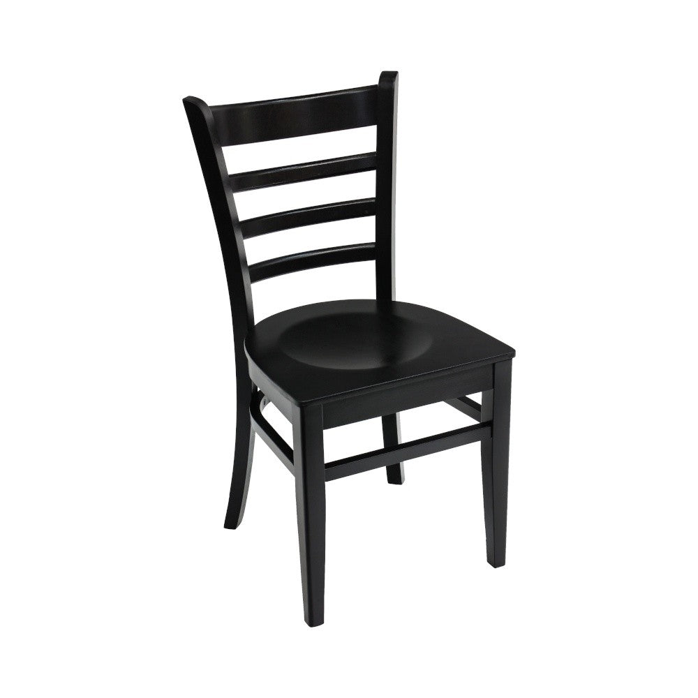 Topaze - chaise hêtre massif wengé assise bois ou tapissée dossier à lattes - Stamp