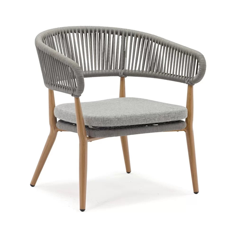 Fauteuil bas en aluminium naturel NORDIC  - Stamp