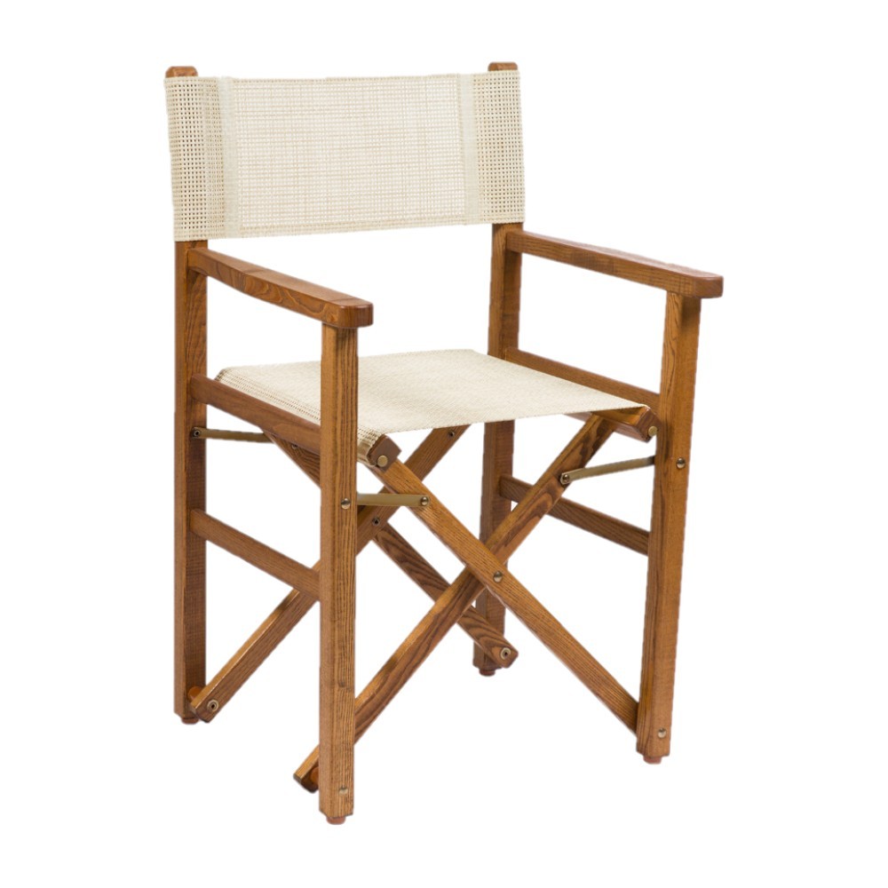 Deauville - fauteuil bois assise et dossier textylène - Stamp