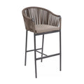 Fauteuil haut en aluminium anthracite DOHA - Stamp