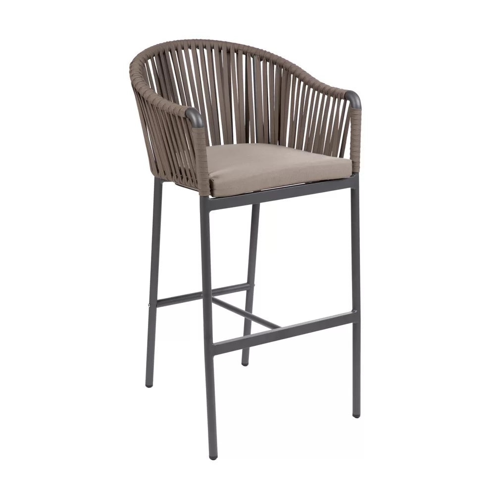 Fauteuil haut en aluminium anthracite DOHA - Stamp