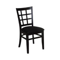 Latisse - chaise hêtre massif wengé assise PVC noir - Stamp