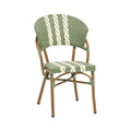 Molene - chaise aluminium assise et dossier wicker bicolore - Stamp