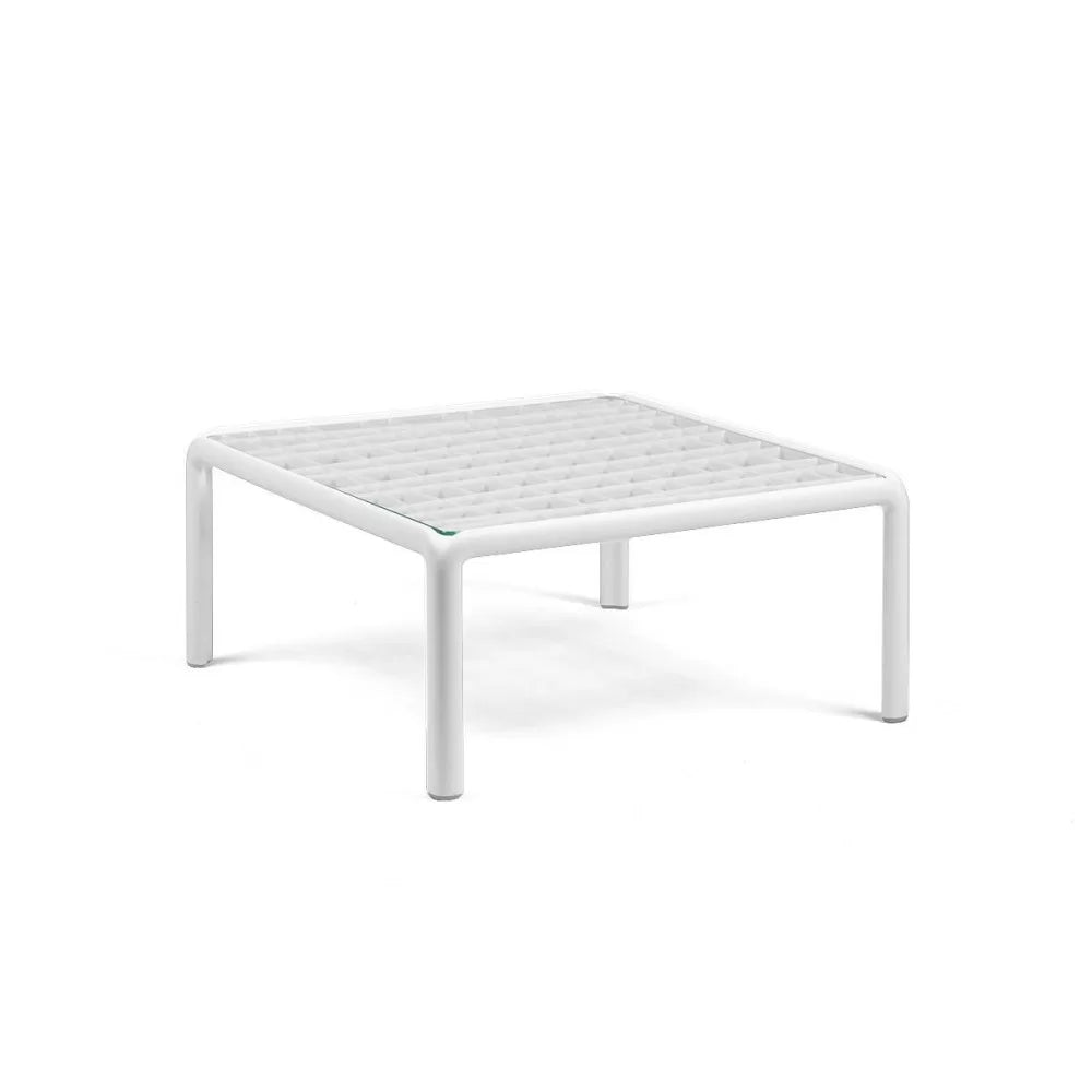 Table basse en résine KOMODO avec plateau de verre - Stamp