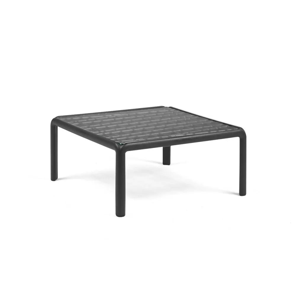 Table basse en résine KOMODO avec plateau de verre - Stamp