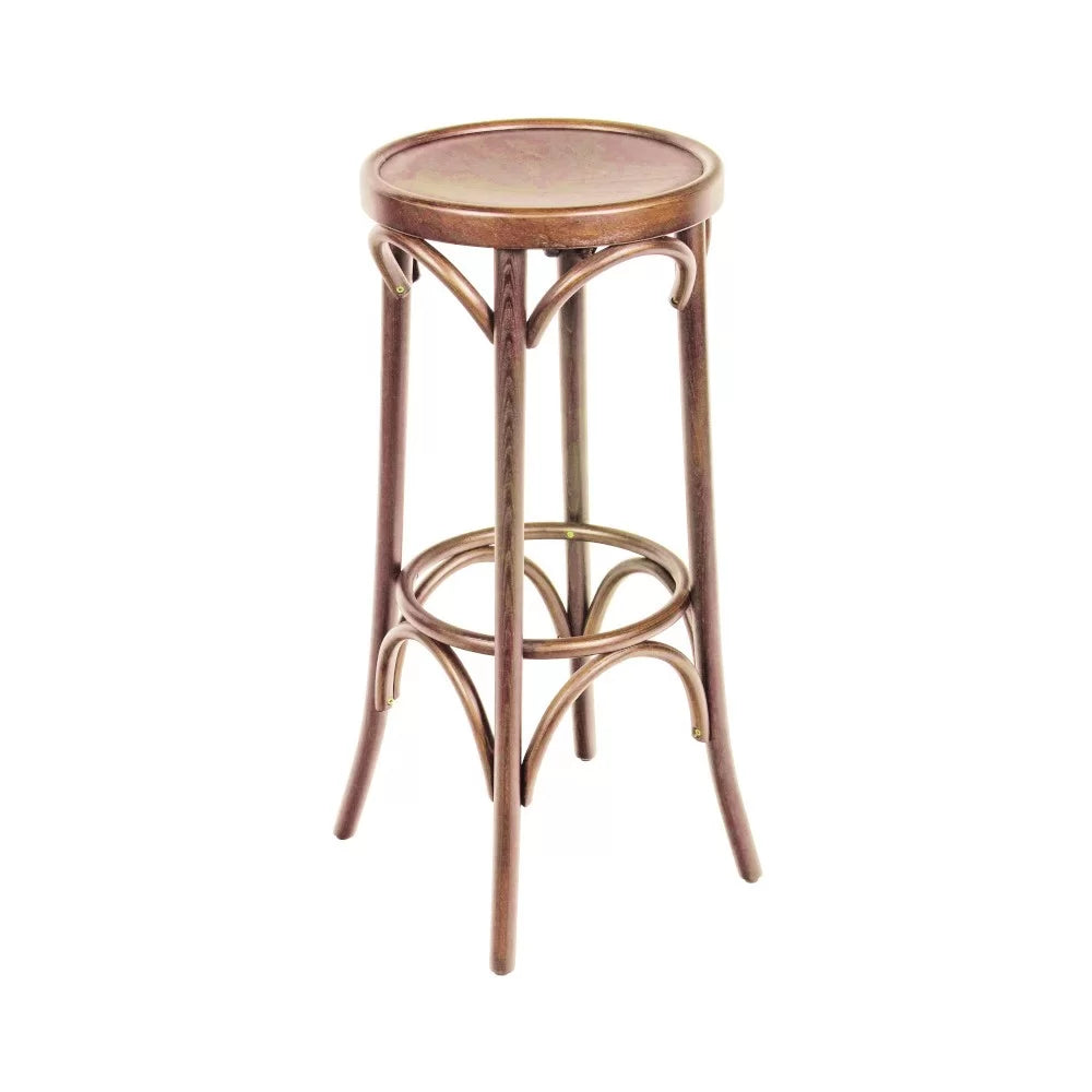 Tabouret en bois hêtre massif MORZINE II assise bois  - Stamp