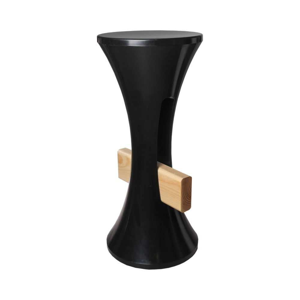 Tambar - tabouret haut en résine et bois - Stamp